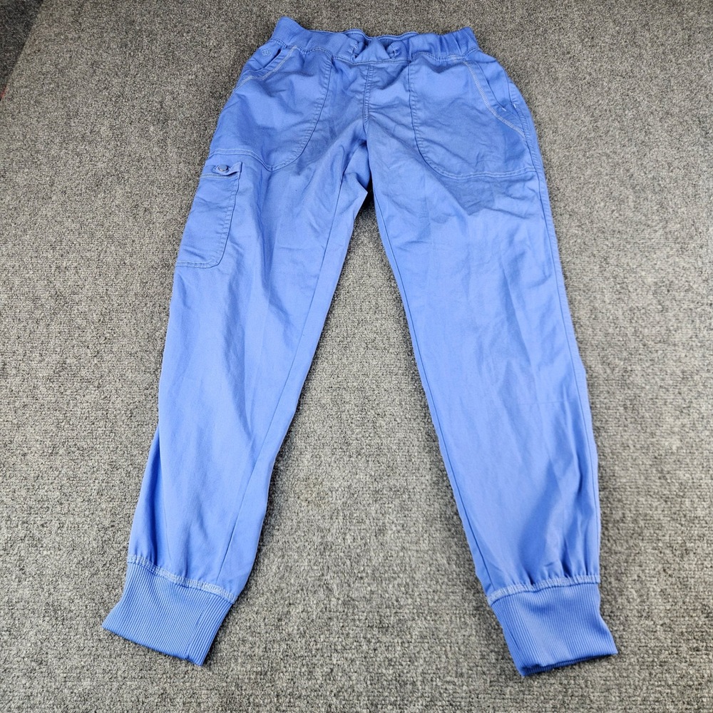 Med Couture Touch Performance Yoga Jogger Scrub Pants Ceil Blue 7710 Mens Small